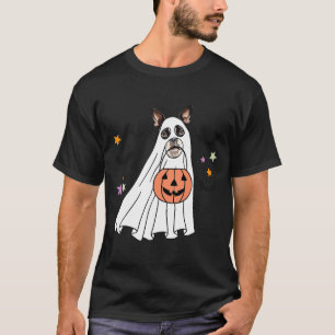 Camiseta Cachorro Preto Fantasma Boston Terrier Boo Amante