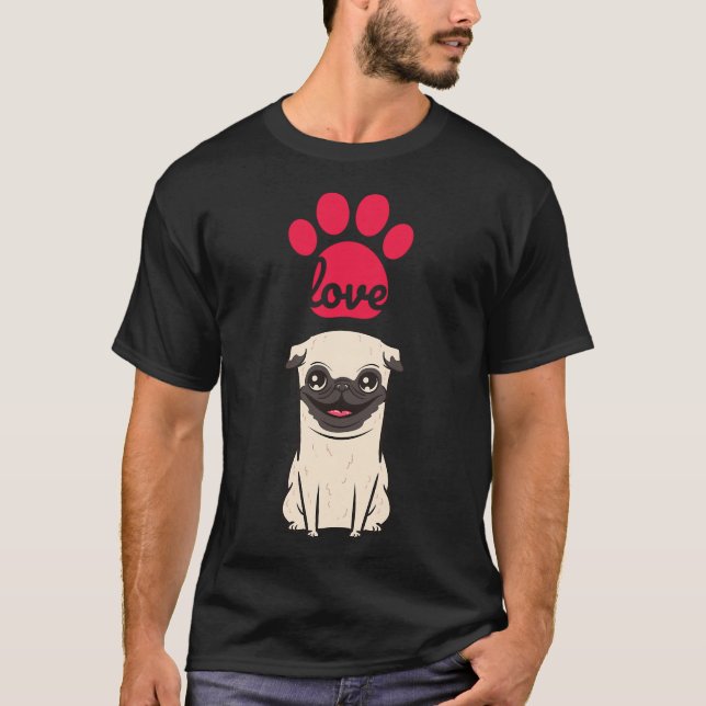 Camiseta Cachorro Pug (Frente)