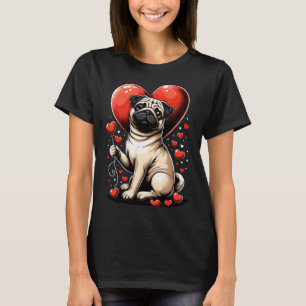 Camiseta Cachorro Pug Dia dos Namorados Dono de Cachorro no