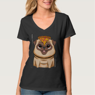 Camiseta Cachorro Pug Fofinho Cachorrinho Fatia de Pizza Ca