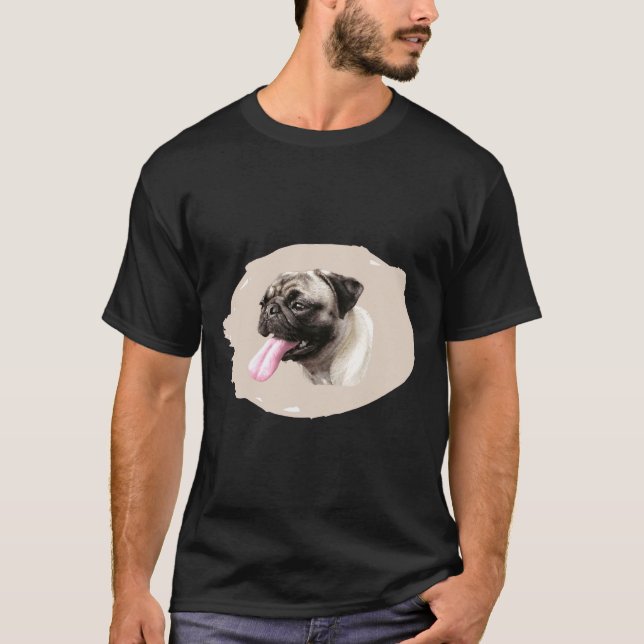Camiseta Cachorro Pug Fofo Clássico 710 (Frente)