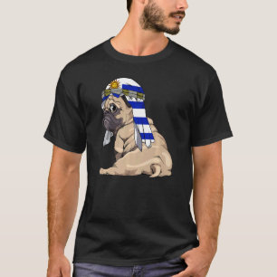 Camiseta Cachorro Pug Fofo Retro Orgulho Bandeira Uruguai