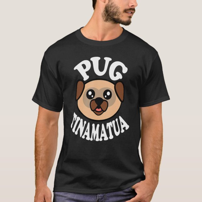 Camiseta Cachorro Pug Fofo Tinamatua (Frente)