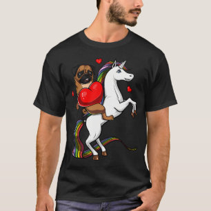 Camiseta Cachorro Pug Montando Unicórnio