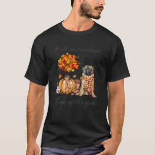 Camiseta Cachorro Pug Outono É a época mais maravilhosa