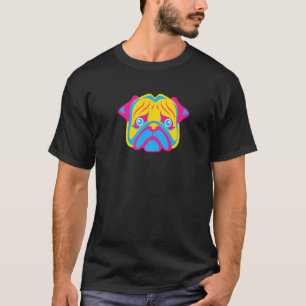 Camiseta Cachorro Pug Pansexual Fofo Nas Cores Da Bandeira