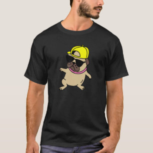 Camiseta Cachorro Pug Rapper Cachorrinho Fofo Homens Mulher