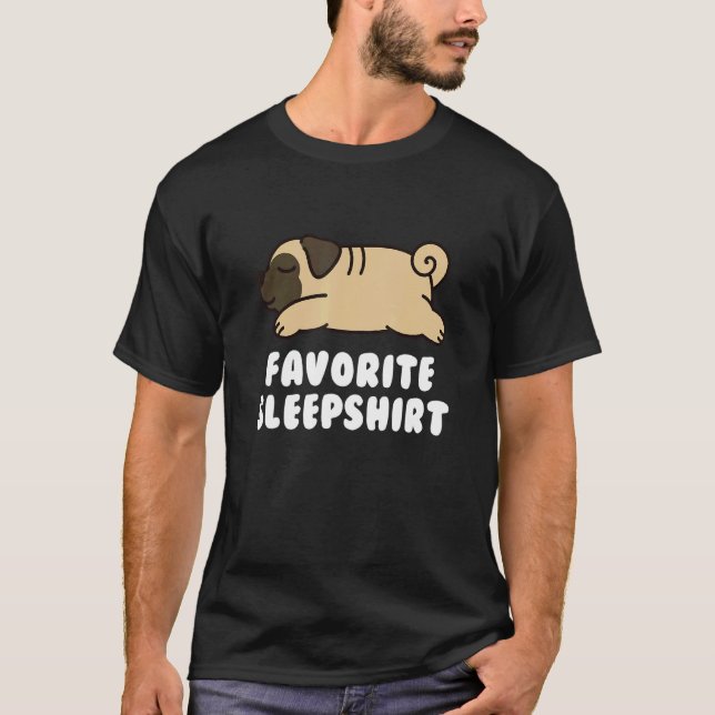Camiseta Cachorro Pug Sono Favorito (Frente)