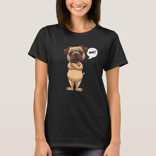 Camiseta Cachorro Pug Teimoso (Frente)