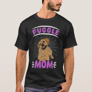Camiseta Cachorro Puggle Mãe Dono de Cachorro Dia das Mãe