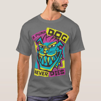 Camiseta Cachorro Punk Nunca Morre Cachorros De Rock Metáli