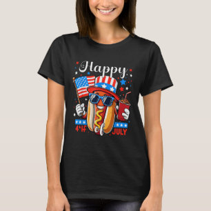 Camiseta Cachorro Quente 4 de Julho Dia da Independência Pa