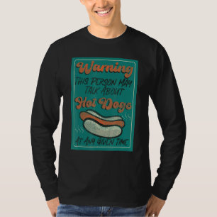 Camiseta Cachorro Quente Adulto Vintage Retro Aviso Essa Pe