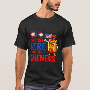 Camiseta Cachorro quente aqui para as salsichas divertido q