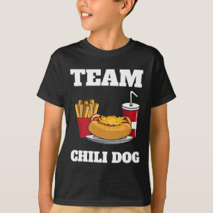 Camiseta Cachorro Quente Com Chili E Homem Do Cachorro Quen