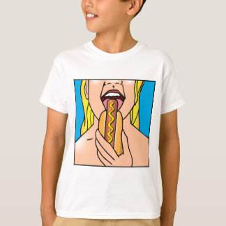 Camiseta Cachorro quente da senhora Eating