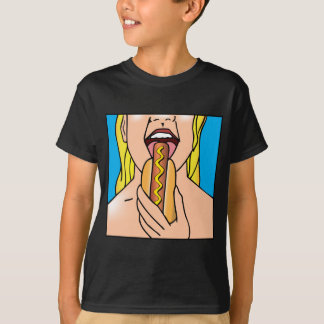Camiseta Cachorro quente da senhora Eating