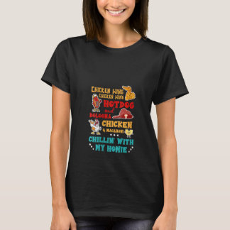 Camiseta Cachorro-Quente de Asa de Frango Feminino e Bolonh