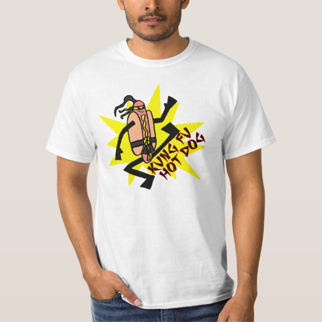 Camiseta Cachorro quente de Kung Fu (Frente)