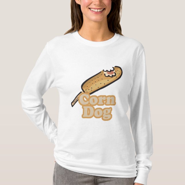 Camiseta cachorro-quente de milho (Frente)