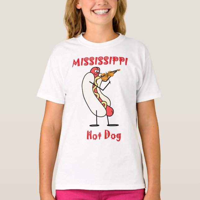 Camiseta Cachorro quente de Mississippi (Frente)