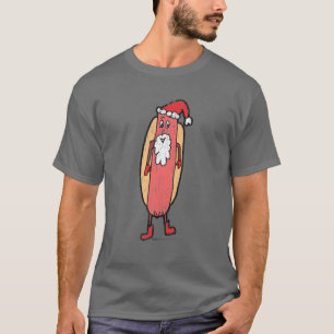 Camiseta Cachorro Quente Do Bobo Vintage Em Santa Hat