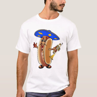Camiseta Cachorro quente do Mariachi em um Sombrero