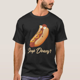 Camiseta Cachorro Quente do Sup da Impressão Secundária