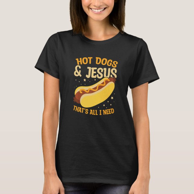 Camiseta Cachorro Quente Do Wiener Para Um Cachorro Quente (Frente)