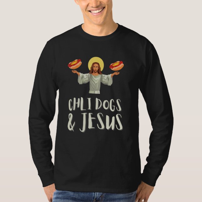 Camiseta Cachorro Quente E Cachorro Quente E Comida Chili C (Frente)