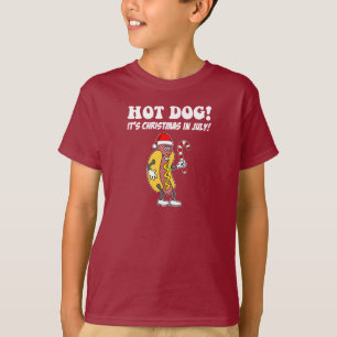 Camiseta Cachorro Quente É Natal Em Julho Bonito Engraçado
