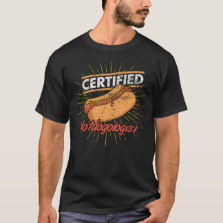 Camiseta Cachorro-quente engraçado certificado de Hotdogolo
