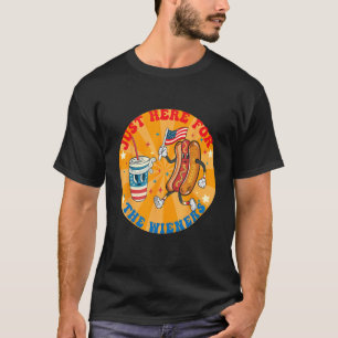 Camiseta Cachorro Quente Engraçado, estou aqui só para o qu
