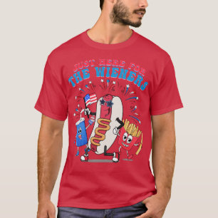 Camiseta Cachorro Quente Estou Aqui Apenas Para O Wiener 4 