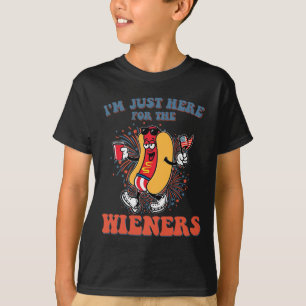 Camiseta Cachorro Quente Estou aqui apenas para os Wieners 