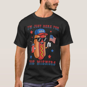 Camiseta Cachorro-quente Estou Aqui Apenas Para Salsichas 4