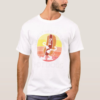 Camiseta Cachorro Quente Estou Aqui Para Os Cachorros Quent