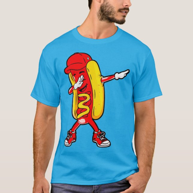 Camiseta Cachorro Quente Fazendo Dança De Batido De Batido  (Frente)