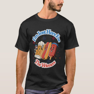 Camiseta Cachorro Quente Groovy Estou Aqui Apenas Para os W