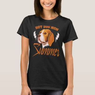 Camiseta Cachorro Quente Mãe Férias de Verão Animais de est