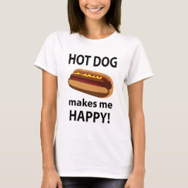 Camiseta Cachorro Quente Me Torna Feliz Cachorro Quente