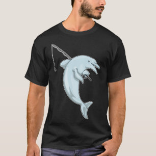 Camiseta Cachorro-quente na Pesca com vara de pescar
