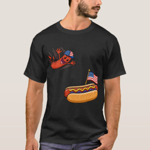 Camiseta Cachorro Quente Saltitante Gorro de Beisebol Bande