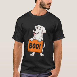 Camiseta Cachorro Retriever Boo Feliz no Halloween