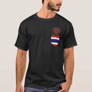 Camiseta Cachorro Retriever de Cabelo Ondulado da Bandeira