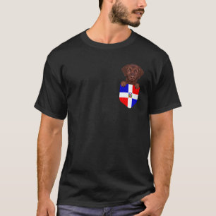 Camiseta Cachorro Retriever de Capa Enrugada da Bandeira da