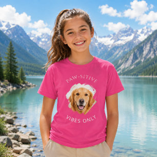 Camiseta Cachorro Retriever Dorado Vibrações Positivas Foto