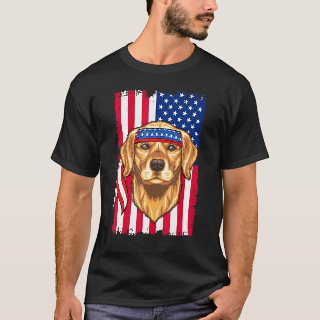 Camiseta Cachorro Retriever Dourado (Frente)