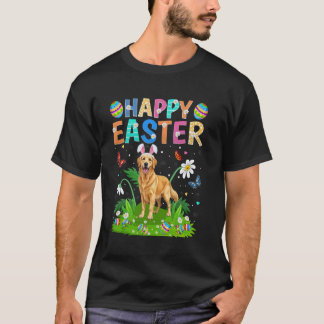 Camiseta Cachorro Retriever Dourado Coelho Caça ao Ovo de P