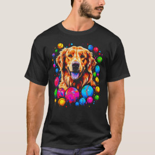 Camiseta Cachorro Retriever Dourado de Arte Beisebol